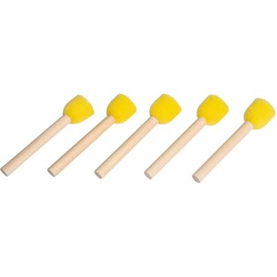 Ensemble de 5 pinceaux en éponge Rayher - Ø 3 cm pour modèles Ensemble de 5 pinceaux en éponge Rayher - Ø 3 cm pour modèles