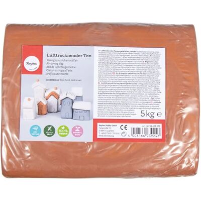 Rayher Argile à Sécher à l'Air - Naturelle, 5kg, Marron Foncé - Publicité Rayher Argile à Sécher à l'Air - Naturelle, 5kg, Marron Foncé - Publicité