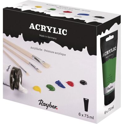 Rayher Acryl-Set Acrylfarben sortiert 6 x 75 ml Rayher Acryl-Set Acrylfarben sortiert 6 x 75 ml