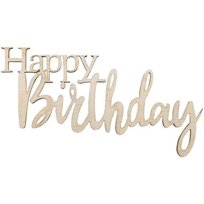 Rayher Mot en Bois 'Joyeux anniversaire' - Panneau en bois - Publicité Rayher Mot en Bois 'Joyeux anniversaire' - Panneau en bois - Publicité