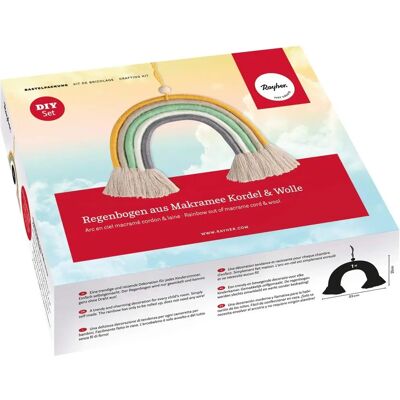 Rayher Kit DIY - Arc-en-ciel Macramé Multicolore Rayher Kit DIY - Arc-en-ciel Macramé Multicolore