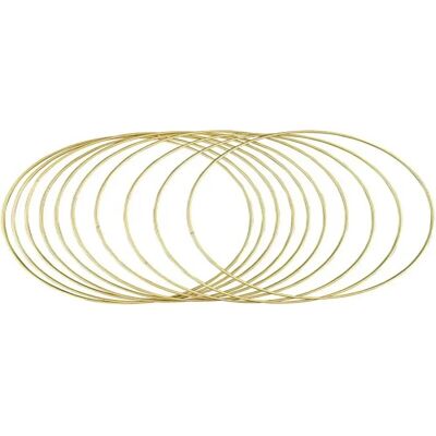 Rayher Metallringe-Set beschichtet gold Ø 25,0 cm 10 St. Rayher Metallringe-Set beschichtet gold Ø 25,0 cm 10 St.