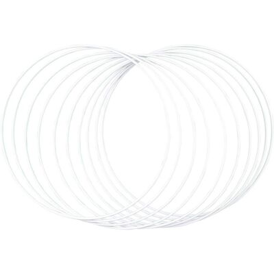 Rayher White Metal Ring - 25cm Diameter - Set of 10 Rayher White Metal Ring - 25cm Diameter - Set of 10
