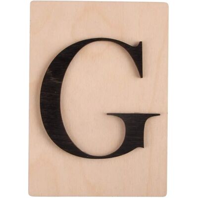 Rayher Czarna litera z drewna 'G' - 14,8x10,5cm - Dekoracja ścienna Rayher Czarna litera z drewna 'G' - 14,8x10,5cm - Dekoracja ścienna