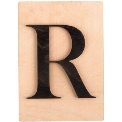Rayher Czarna drewniana litera 'R' 14,8 x 10,5 cm - Litera Rayher Czarna drewniana litera 'R' 14,8 x 10,5 cm - Litera