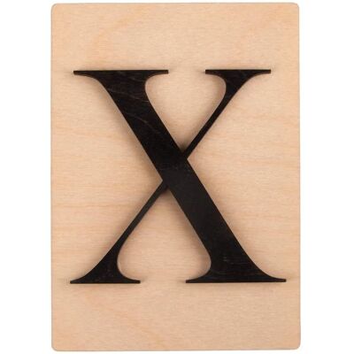 Rayher Czarna litera z drewna 'x' 14,8x10,5cm - Litera Rayher Czarna litera z drewna 'x' 14,8x10,5cm - Litera