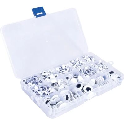 Ojos Móviles Autoadhesivos Rayher - Caja de Almacenamiento - 4-15mm - Accesorio de Manualidades Ojos Móviles Autoadhesivos Rayher - Caja de Almacenamiento - 4-15mm - Accesorio de Manualidades