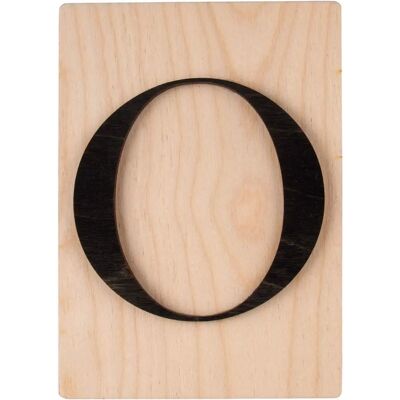 Lettre en bois noire 'O' Rayher - 14,8 x 10,5 cm - Décoration en bois Lettre en bois noire 'O' Rayher - 14,8 x 10,5 cm - Décoration en bois