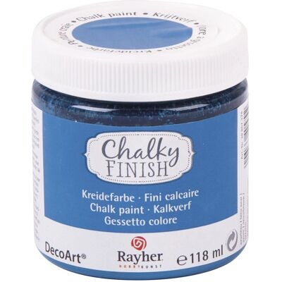 Rayher Peinture Chalky Finish - Bleu azur - 118 ml - Contenant - Publicité Rayher Peinture Chalky Finish - Bleu azur - 118 ml - Contenant - Publicité