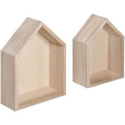 Rayher Holzhäuser - 2 Stück - DIY Bastelset Rayher Holzhäuser - 2 Stück - DIY Bastelset