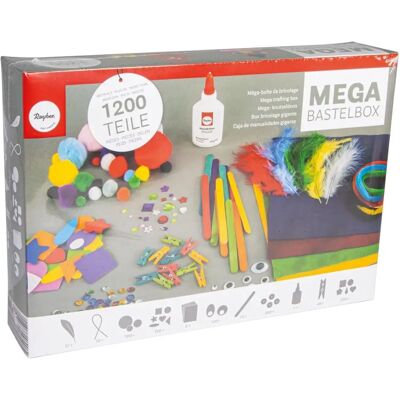 Rayher Mega-Bastelbox - 1200 Teile - Buntes Bastelset Rayher Mega-Bastelbox - 1200 Teile - Buntes Bastelset