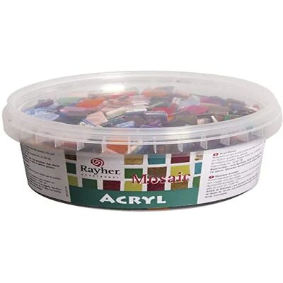 Rayher Hobby Pierres de Mosaïque en Acrylique - Colorées, Transparentes, 1x1cm Rayher Hobby Pierres de Mosaïque en Acrylique - Colorées, Transparentes, 1x1cm