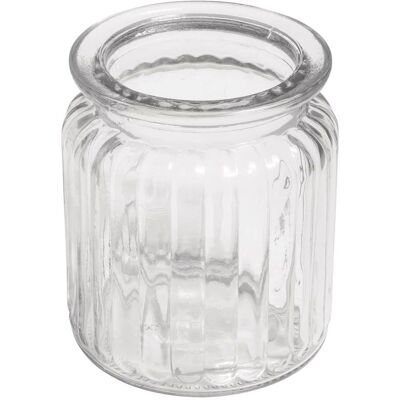 Rayher Skleněný kontejner - Drážkovaný, 270 ml, Otvor 5,5 cm Rayher Skleněný kontejner - Drážkovaný, 270 ml, Otvor 5,5 cm
