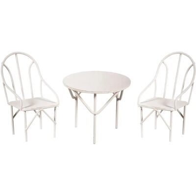 Conjunto de Muebles en Miniatura Rayher en Alambre Blanco Conjunto de Muebles en Miniatura Rayher en Alambre Blanco