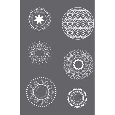 Mandala Vorlage 21 x 14,8 cm mit Spatel - Vorlage Mandala Vorlage 21 x 14,8 cm mit Spatel - Vorlage