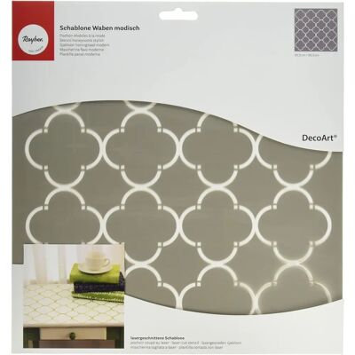 Rayher Modèle Mosaïque Nid d'abeilles - Pochoir Rayher Modèle Mosaïque Nid d'abeilles - Pochoir