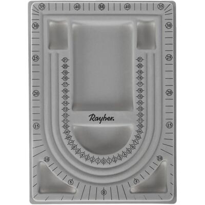 Rayher 8902900 Plateau à Perles en Plastique Gris - Outil de Bijouterie Rayher 8902900 Plateau à Perles en Plastique Gris - Outil de Bijouterie