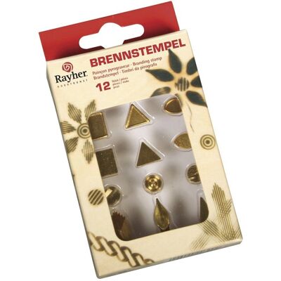 Rayher Stamp Set - Various Shapes for Pyrography & Stamping Rayher Stamp Set - Various Shapes for Pyrography & Stamping
