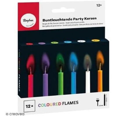 Bougies de Fête Rayher - 12 Couleurs 5,5cm Bougies de Fête Rayher - 12 Couleurs 5,5cm
