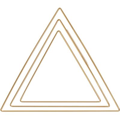 Triangles Métalliques Dorés - Ensemble 20/25/30cm - Kit DIY - Publicité Triangles Métalliques Dorés - Ensemble 20/25/30cm - Kit DIY - Publicité
