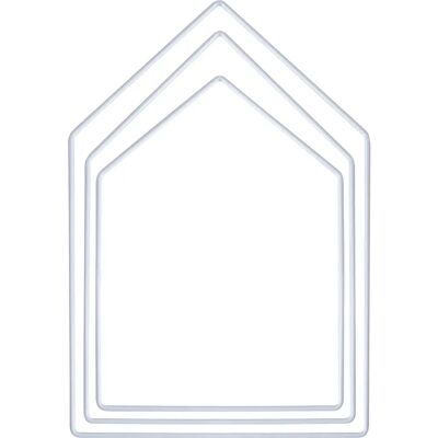 Rayher 3 Hus metallringar - Vit - 20, 25, 30 cm - Metallringar Rayher 3 Hus metallringar - Vit - 20, 25, 30 cm - Metallringar