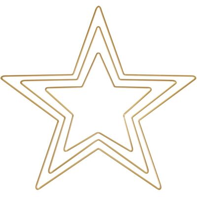 Rayher Goldene Metallsterne - 20/30/40cm Set Rayher Goldene Metallsterne - 20/30/40cm Set