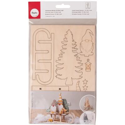 Rayher 3D houten kerstelf decoratieset Rayher 3D houten kerstelf decoratieset