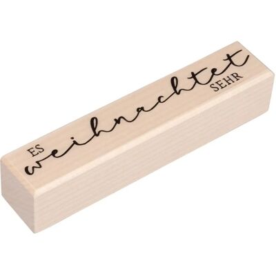 Rayher sello de madera Es weihnachtet sehr - 10 x 2 cm Rayher sello de madera Es weihnachtet sehr - 10 x 2 cm