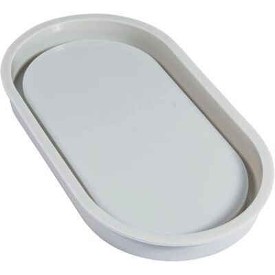 Rayher Moule en silicone pour petite plateau ovale Gris - Moulde en silicone Rayher Moule en silicone pour petite plateau ovale Gris - Moulde en silicone