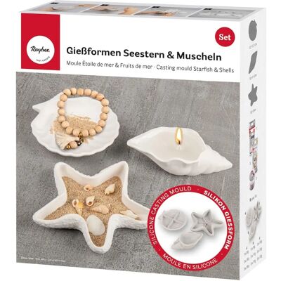 Rayher Moule en silicone - Étoile de mer & Coquillages Rayher Moule en silicone - Étoile de mer & Coquillages
