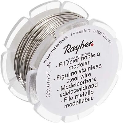 Filo per modellare in acciaio inossidabile Rayher - 0,5mm, 10m Filo per modellare in acciaio inossidabile Rayher - 0,5mm, 10m