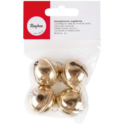Rayher Gold Weihnachtsglöckchen - Ø 29 mm - 4 Stück Rayher Gold Weihnachtsglöckchen - Ø 29 mm - 4 Stück
