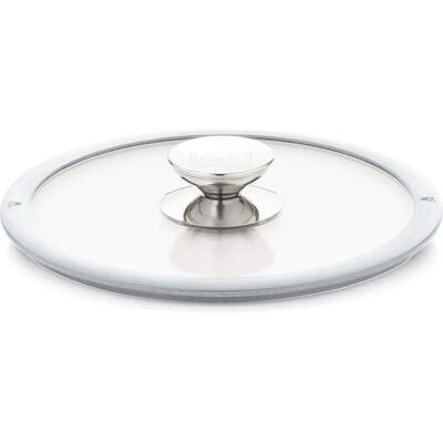 Berndes 24cm Bílý silikonový skleněný poklop Berndes 24cm Bílý silikonový skleněný poklop