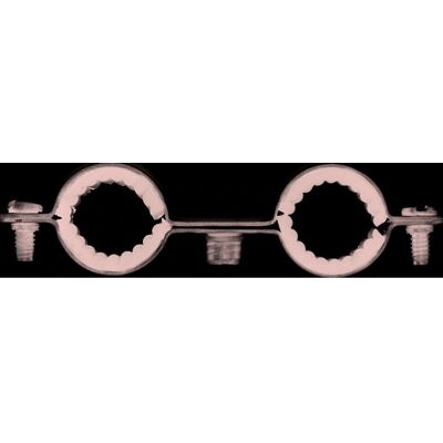 Fischer D.18mm Collier double pour tuyaux Fischer D.18mm Collier double pour tuyaux