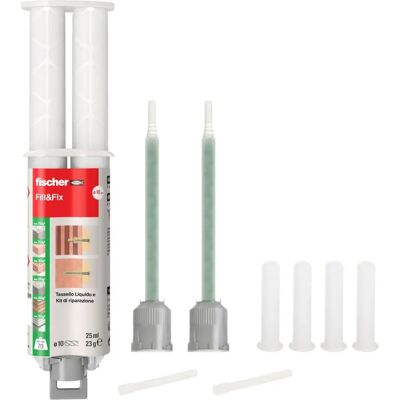 Kit de réparation Fischer Fill & Fix - Ancrages pour bois et autres matériaux - Publicité Kit de réparation Fischer Fill & Fix - Ancrages pour bois et autres matériaux - Publicité