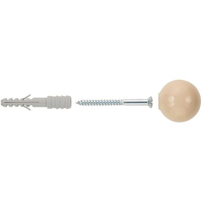 Fischer Weißer Kunststoff Türstopper - Türstopper mit Dübel Fischer Weißer Kunststoff Türstopper - Türstopper mit Dübel