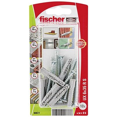 Fischer UX 6 x 35 R S K NV Rawplug - Universalt nylonanker Fischer UX 6 x 35 R S K NV Rawplug - Universalt nylonanker