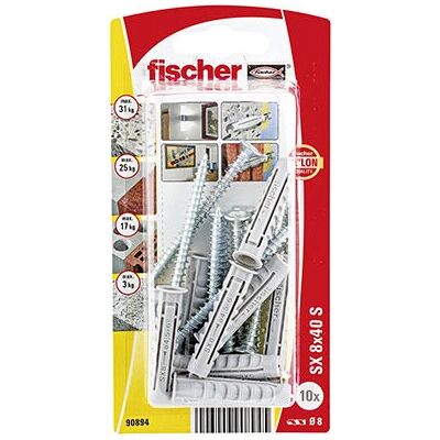 Tasselli Fischer 90894 - 8 x 40 mm - 10 pezzi Tasselli Fischer 90894 - 8 x 40 mm - 10 pezzi