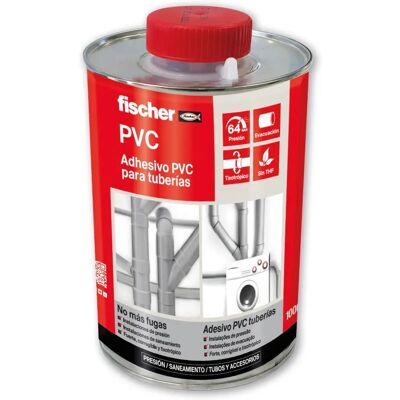 Cola PVC Fischer - Resistente às condições meteorológicas - 1 L - Uso profissional Cola PVC Fischer - Resistente às condições meteorológicas - 1 L - Uso profissional