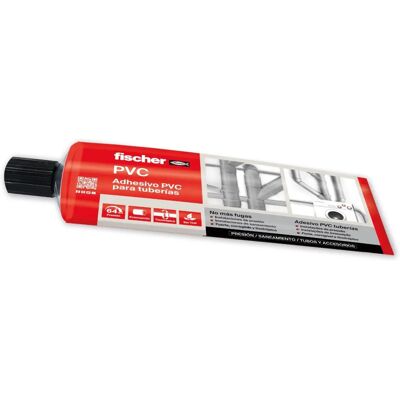 Cola de PVC Fischer - 125 ml - Resistente às condições atmosféricas - Uso profissional Cola de PVC Fischer - 125 ml - Resistente às condições atmosféricas - Uso profissional