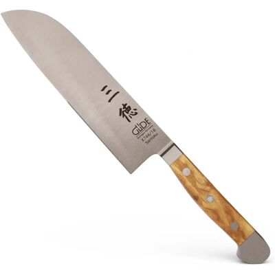 Faca Santoku Güde Solingen - Madeira de Oliva - 18cm - Feito à mão Alemanha Faca Santoku Güde Solingen - Madeira de Oliva - 18cm - Feito à mão Alemanha
