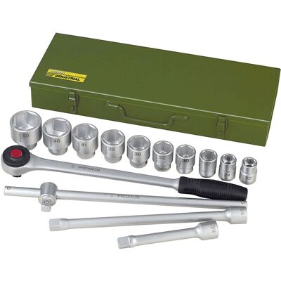 Proxxon 23 300 Steckschlüssel-Set - Schwerlast-Werkzeug mit 72-Zähne-Ratsche und Verlängerungen Proxxon 23 300 Steckschlüssel-Set - Schwerlast-Werkzeug mit 72-Zähne-Ratsche und Verlängerungen