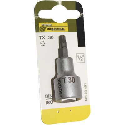 Proxxon Clé à douille Torx T30 1/2" - Acier CrV Haute Résistance Proxxon Clé à douille Torx T30 1/2" - Acier CrV Haute Résistance