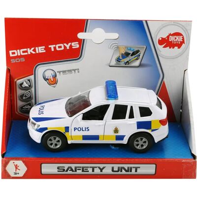 Dickie Toys Politibil - Pullback, Lys og Lyd Dickie Toys Politibil - Pullback, Lys og Lyd