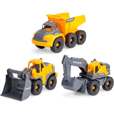 Dickie Toys Byggekjøretøy Sett - Gul/Grå - 3 stk - 26cm - 3+ år Dickie Toys Byggekjøretøy Sett - Gul/Grå - 3 stk - 26cm - 3+ år