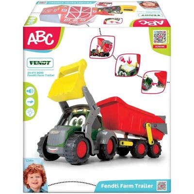 Dickie Toys Fendt Gårds Traktor med Tilhenger - 65cm - Lys & Lyd Dickie Toys Fendt Gårds Traktor med Tilhenger - 65cm - Lys & Lyd