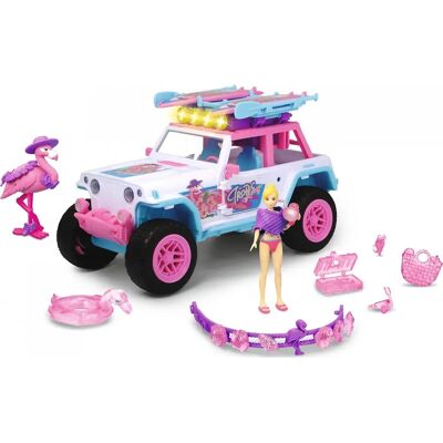Dickie Toys - Flamingo Jeep z akcesoriami - Samochodzik 22cm dla dzieci 3+. Dickie Toys - Flamingo Jeep z akcesoriami - Samochodzik 22cm dla dzieci 3+.