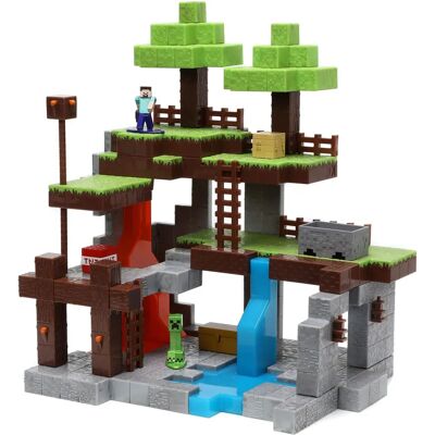 Jada Minecraft Overworld Toy Set - Multi-Size Scene Jada Minecraft Overworld Toy Set - Multi-Size Scene