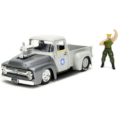 Jada Hollywood Rides Street Fighter 1956 Ford Pickup med figur (253255057) Jada Hollywood Rides Street Fighter 1956 Ford Pickup med figur (253255057)
