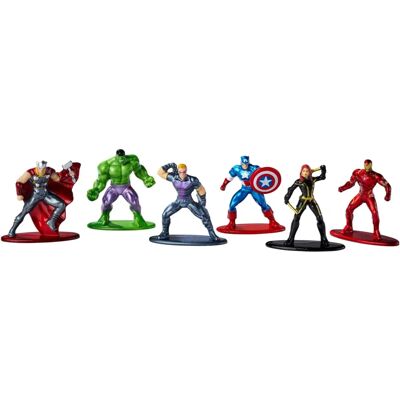 Set de 6 figuras Marvel Avengers - Figuras de Acción Jada Set de 6 figuras Marvel Avengers - Figuras de Acción Jada
